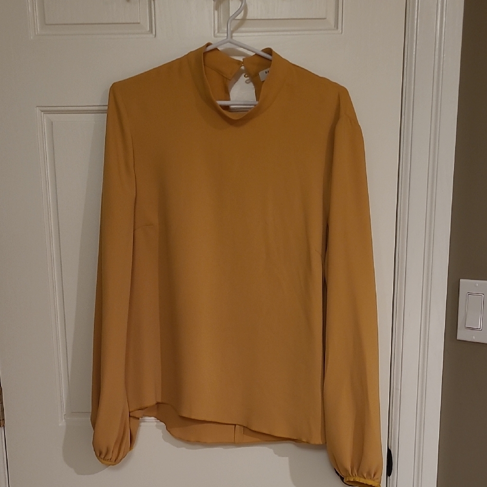 Babaton Elegant Mustard Women's Top, Sz L
